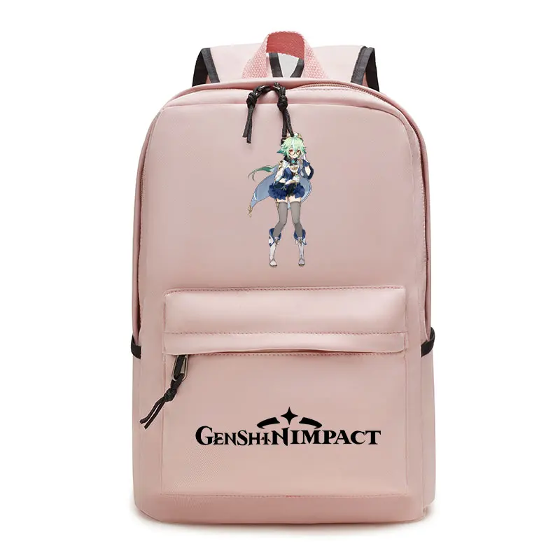 Genshin Impact Printed Backpack Boys Girls School Bag Teenager Backpacks Women Men Bookbag College Student Schoolbag on. Печатный рюкзак Genshin Impact для мальчиков и девочек, школьная сумка для подростков, женщин и мужчин, книжный рюкзак для колледжа, ш