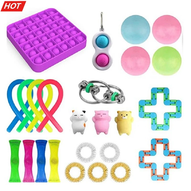 

Игрушки-антистресс, набор игрушек-антистресс, тянущиеся струны, сетчатые мраморные рельефные игрушки для детей, взрослых и девочек, игрушки...