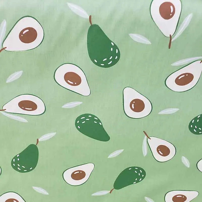 

AB version striped floral avocado 40 yarn count pure cotton bedding fabric baby quilt handmade DIY fabric