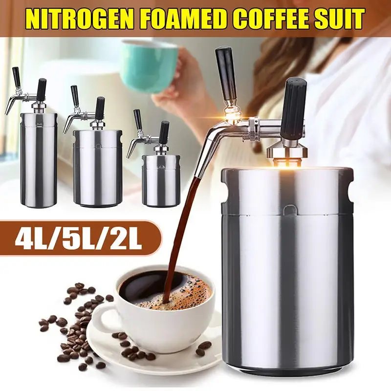 2L/4L/5L Nitro кофеварка с холодным пивоварением мини чайник из нержавеющей стали для дома DIY набор приготовления