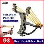 Мощная рыболовная Рогатка, катапульта, Рогатка c резиновой лентой с подставкой для запястья, для охоты, стрельбы, карманная Рогатка