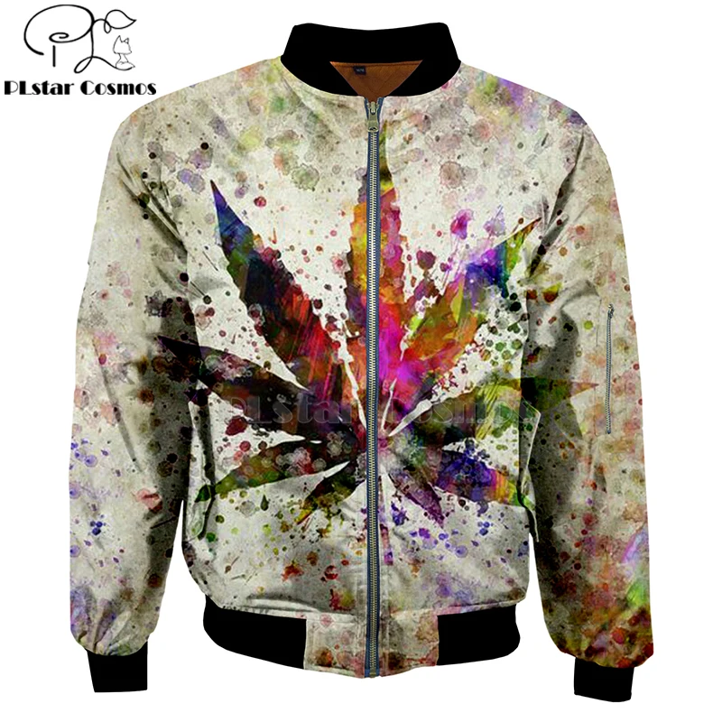 

bob marley weed 3D bomber jackets Hoodies Men Women New Fashion Zipper Hooded Long Sleeve Pullover Style skull leaf clothing-3