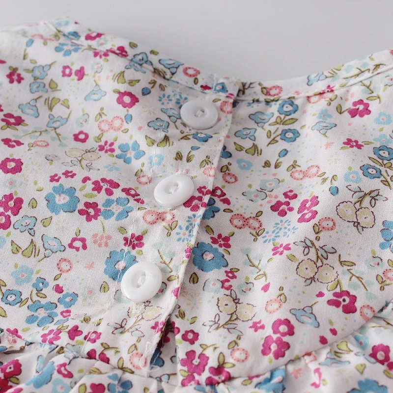

Toddler Girl Clothing Infant Cotton Long Sleeve Bodysuits Sweet Lovely Small Floral Jumpers Newborn Princess Outfit With One Hat