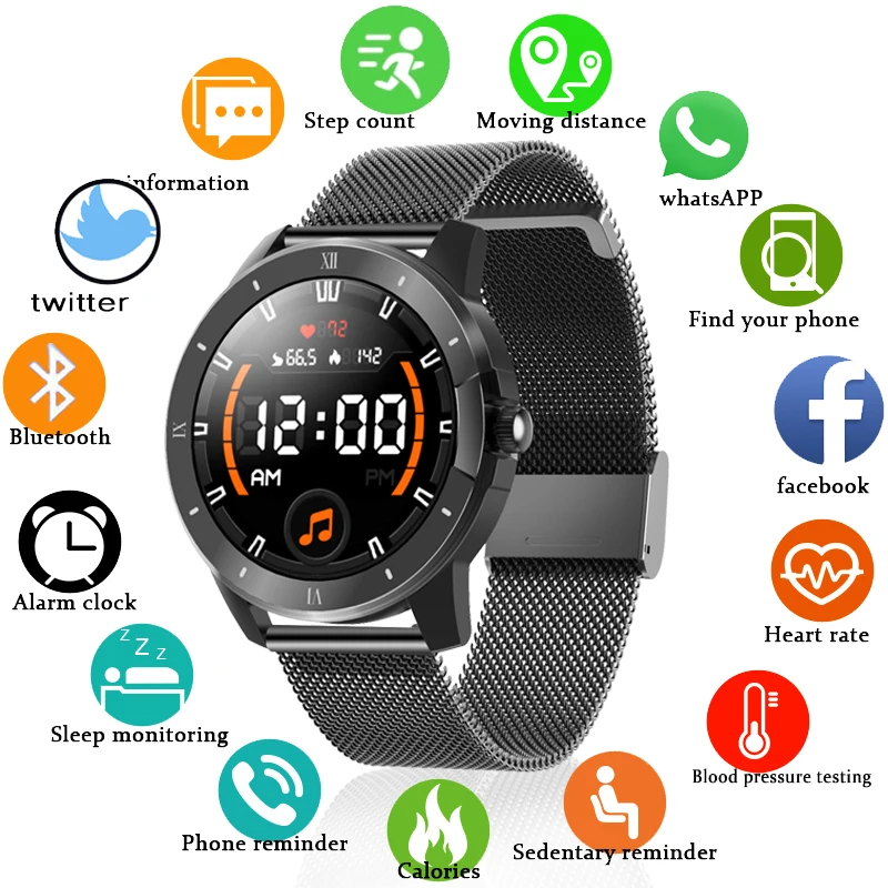

LIGE New Smart Watch Men Women IP68 Waterproof 256M Music Player Sports Man Bracelet Bluetooth Call Smartwatch For Android IOS