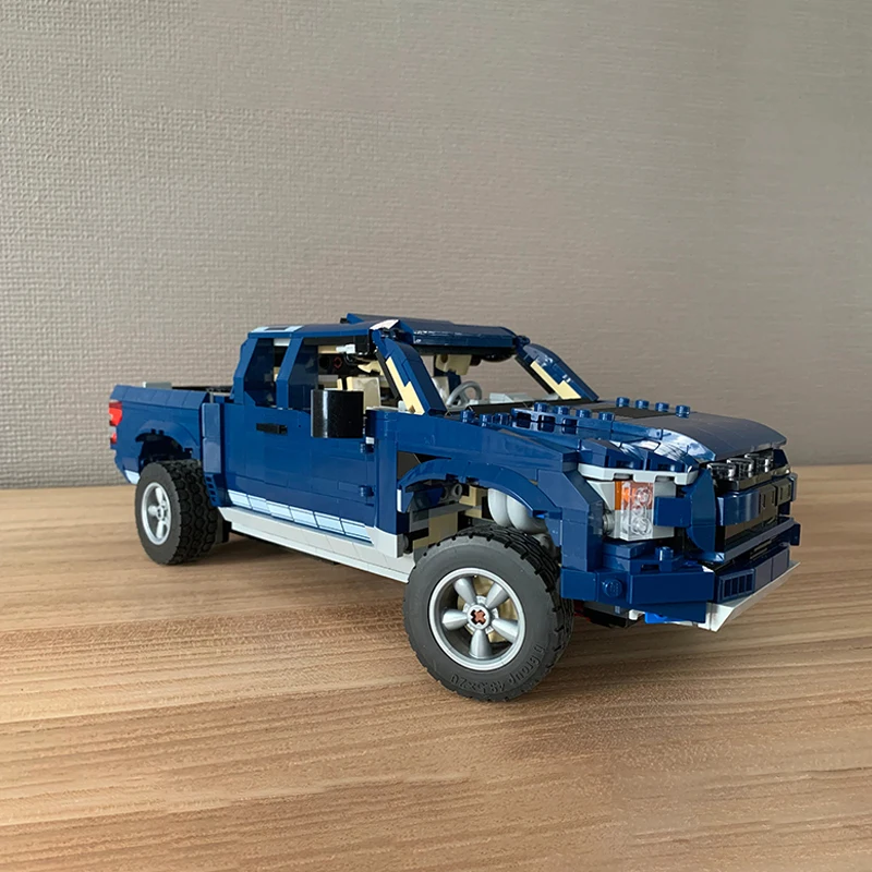 

NEW 1258pcs Technical Pickup Trucks Cars F150 Raptor Truck DIY Model Blocks Bricks DIY Assembly Construction Toys For Boy Gifts