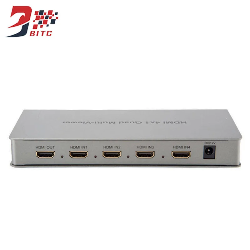 SZBITC HDMI 4x1 Quad мульти-просмотра бесшовный коммутатор 4 в 1 выход HDMI коммутатор 1080 P/60 Гц с 4 HD цифровым видеосигналом для одного телевизора