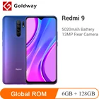 Глобальная прошивка Xiaomi Redmi 9 6 Гб ОЗУ 128 ГБ ПЗУ мобильный телефон Helio G80 8-ядерный 13Мп Четыре камеры с ИИ 6,53 