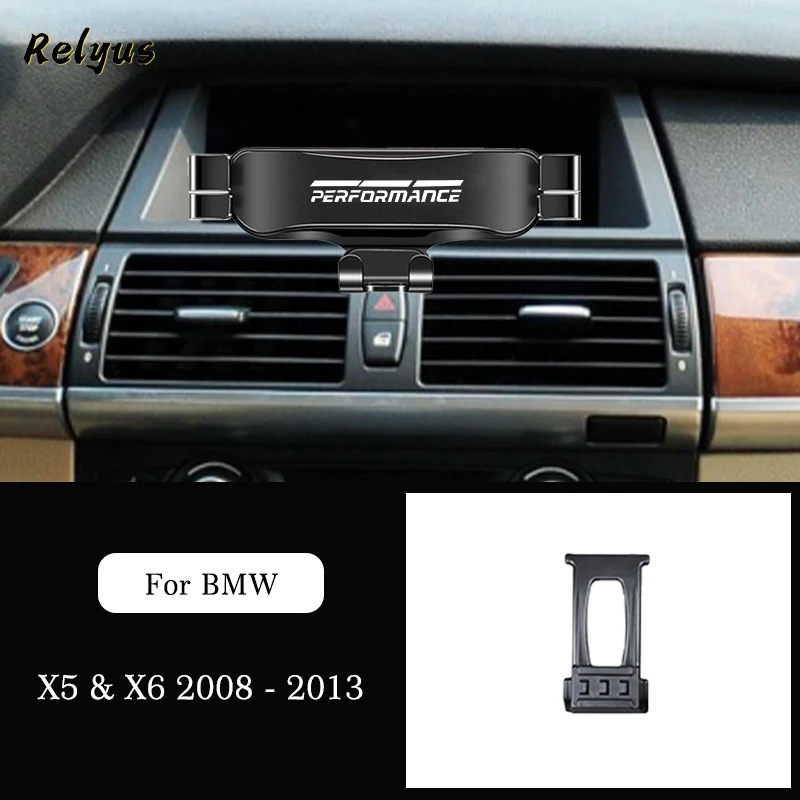 

Car Mobile Phone Holder Air Vent Outlet Clip GPS Stand Gravity Navigation Bracket For BMW X5 X6 E70 E71 E72 2008-2013 Accessory