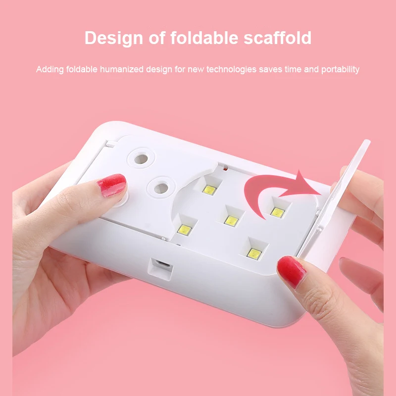 

Mini Portable Nail Dryers Manicure Folding Nail Art Phototherapy Machine UV LED Lamp Dryer Nails Light Lampe For Drying Nails