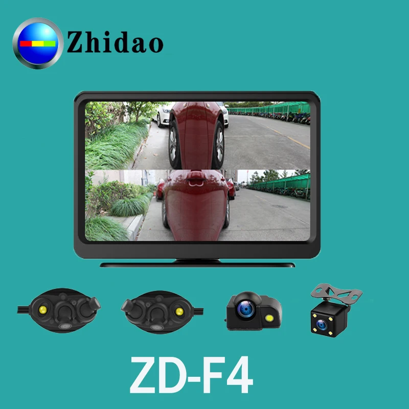Zhidao F4 Quad view 360 панорамная камера автомобильная система бокового - Цена: 22 652,28 руб.
