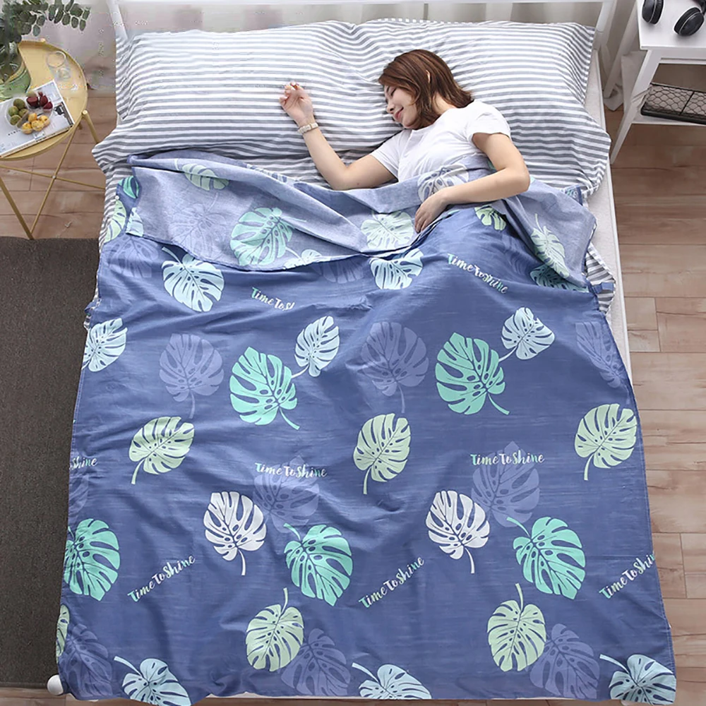 Устойчивый к пятнам хлопковый туристический спальный мешок мультяшный для