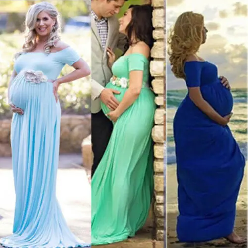 Новое Модное Элегантное Длинное Платье для беременных женщин макси фотосъемка