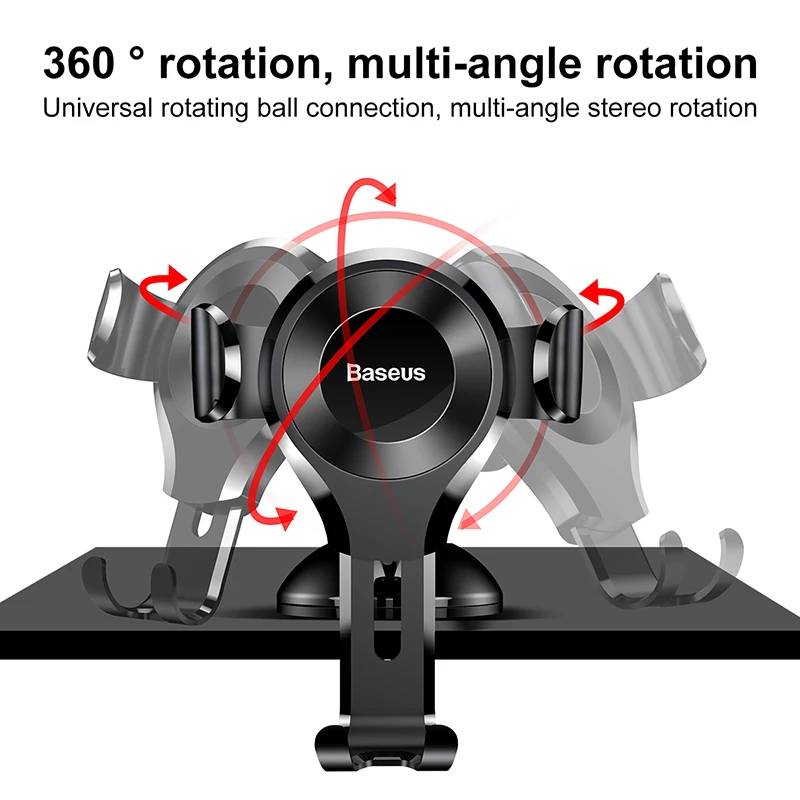baseus gravity car phone holder for iphone 11 12 pro x 8 universal phone holder car mount for samsung android car phone stand free global shipping