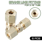 Латунный прямой переходник 33x10 мм, 5 шт., соединитель для компрессионного фитинга с внешним диаметром 316 дюйма, соединение гидравлических тормозных линий