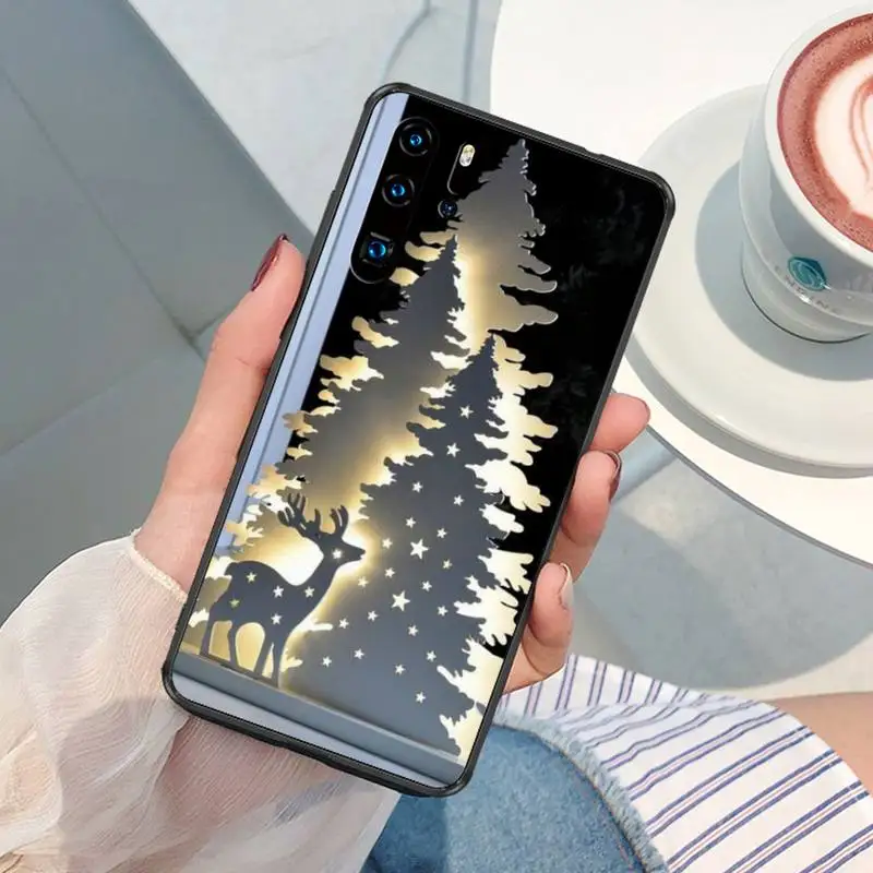 Милый чехол для телефона с забавным снегом Мопсом собакой рождественским оленем