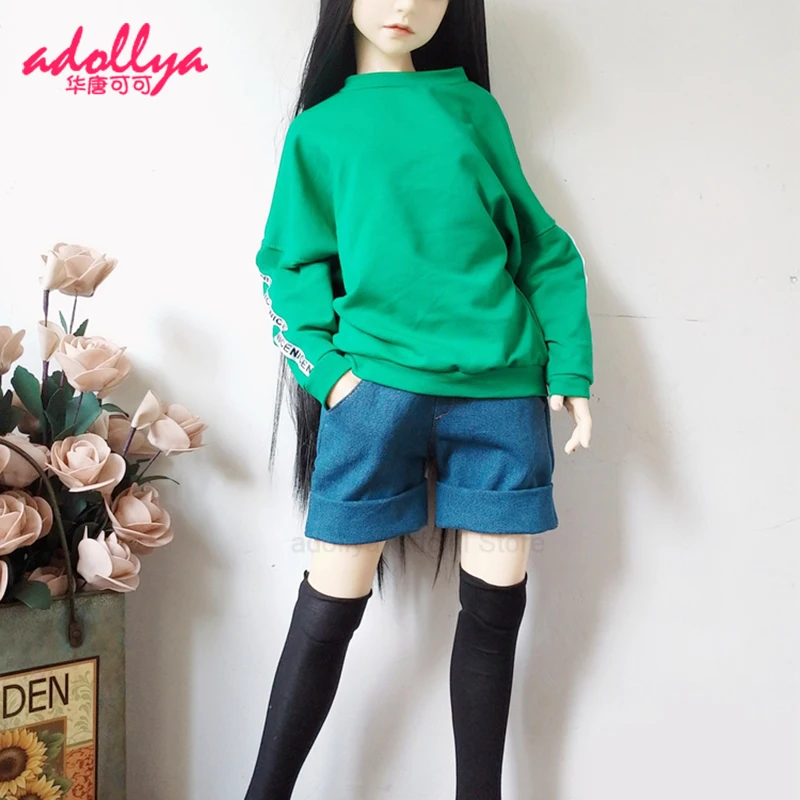 

Аксессуары для кукол Adollya BJD, свитер без капюшона, черный, белый, зеленый, синий, красный, Одежда для кукол, свитер для кукол 1/3, 1/4, 1/6