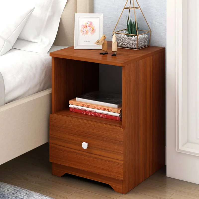 Простая деревянная тумбочка шкаф для хранения Органайзер прикроватный