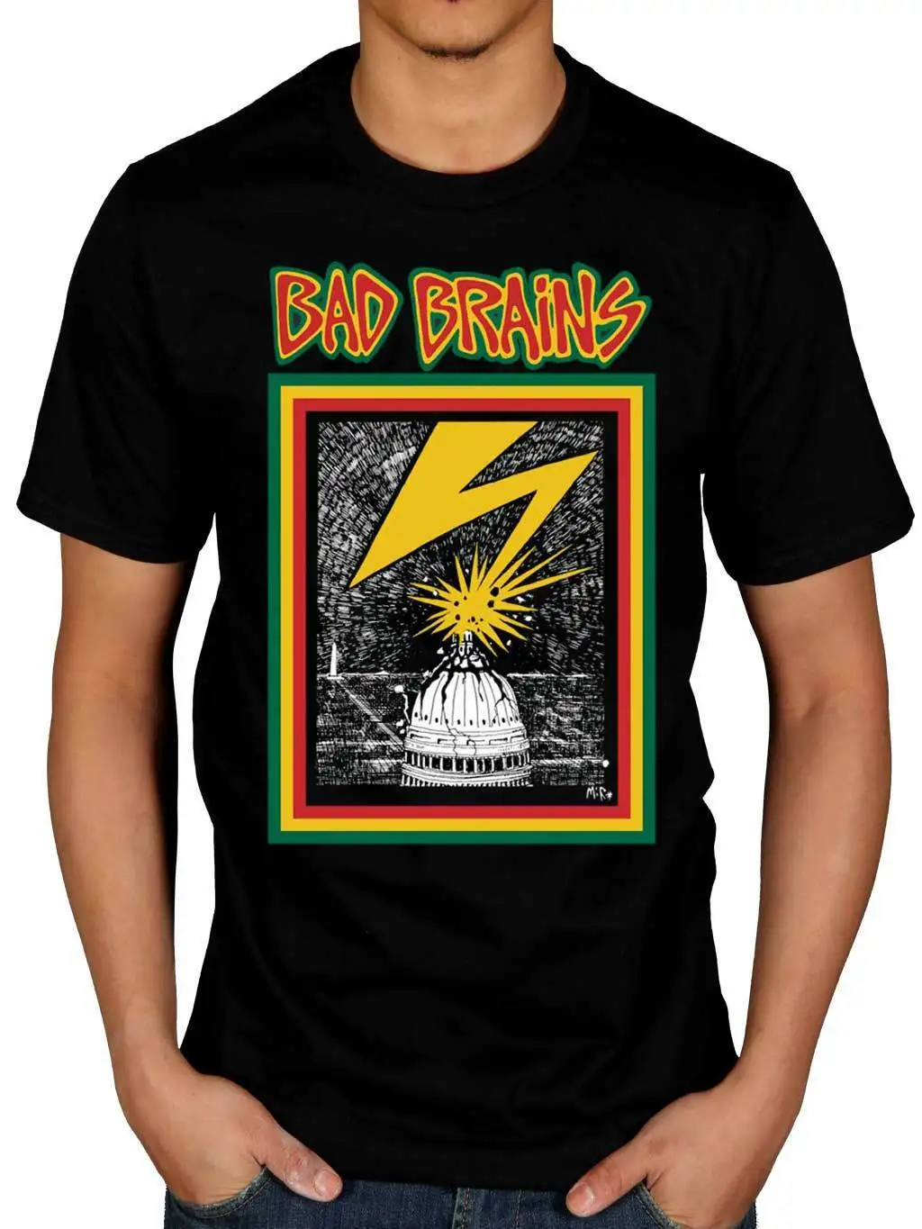 Официальная футболка Bad Brains осветляющая ударная всех размеров S-XXL | Мужская