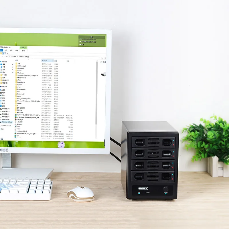 Новый корпус для жесткого диска 4bay с USB3.0 ESATA на SATA3.0 4 Bay жесткий диск поддержкой 2 5