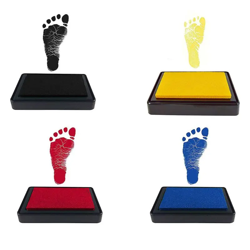 

Baby Handprint Footprints Ink Pads Kits Pet Cat Dog Paw Print Souvenir Safe Non-Toxic Gifts D7WE