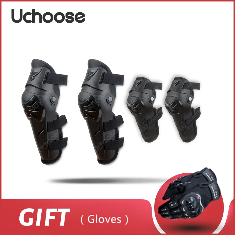 

UCHOOSE 4Pcs Kneepads Motorcycle Protetor Adult Windproof Elbow Knee Pads Motocross Racing Gear Protector Guards Unisex