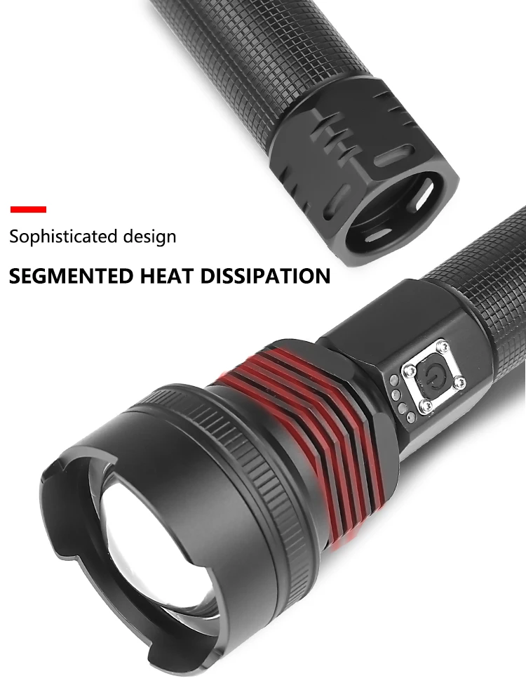 XHP70.2 XHP90 USB Перезаряжаемый светодиодный светильник-вспышка XHP70 мощный фонарь супер водонепроницаемый охотничий светильник с зумом 18650 или 26650 Battey
