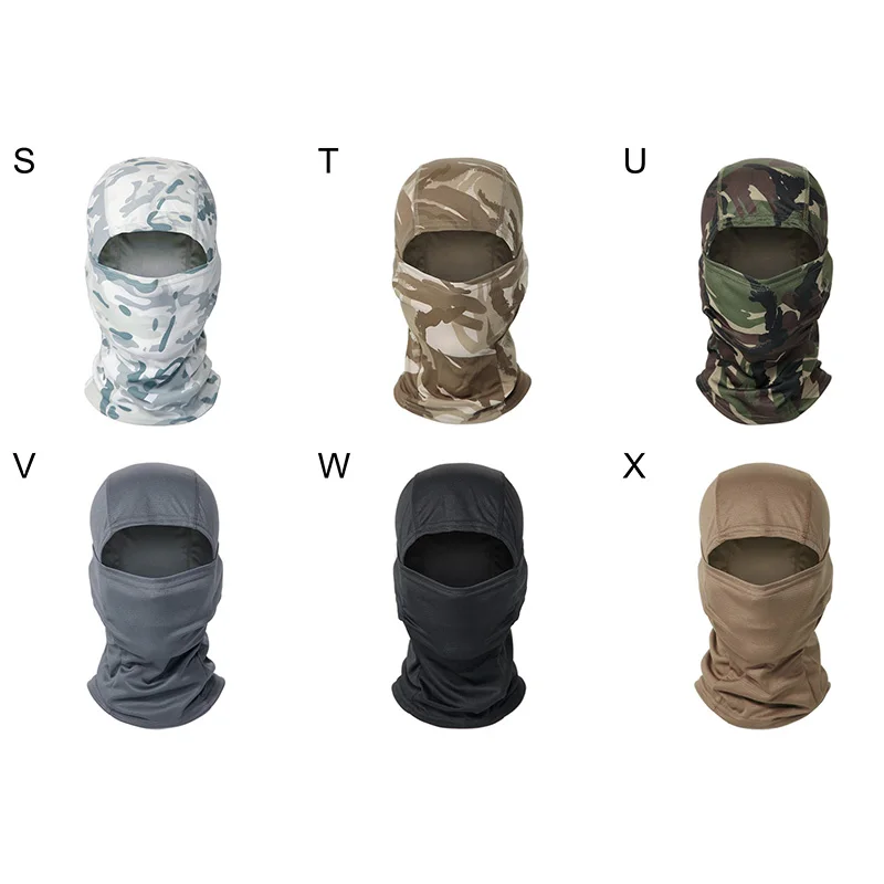 

Unisex Outdoor Camouflage Windproof Full Face Hat Pullover Cycling Headgear Sports Turban Breathable