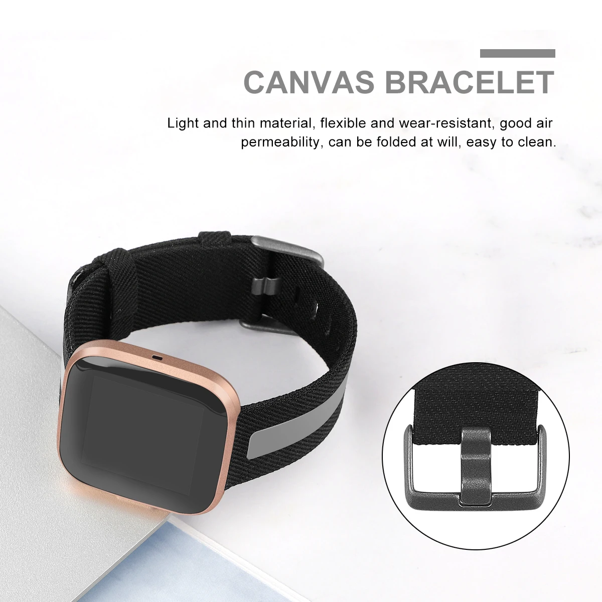 Ремешки для Fitbit Versa 2 / Lite светоотражающие полосы воздухопроницаемые тканевые