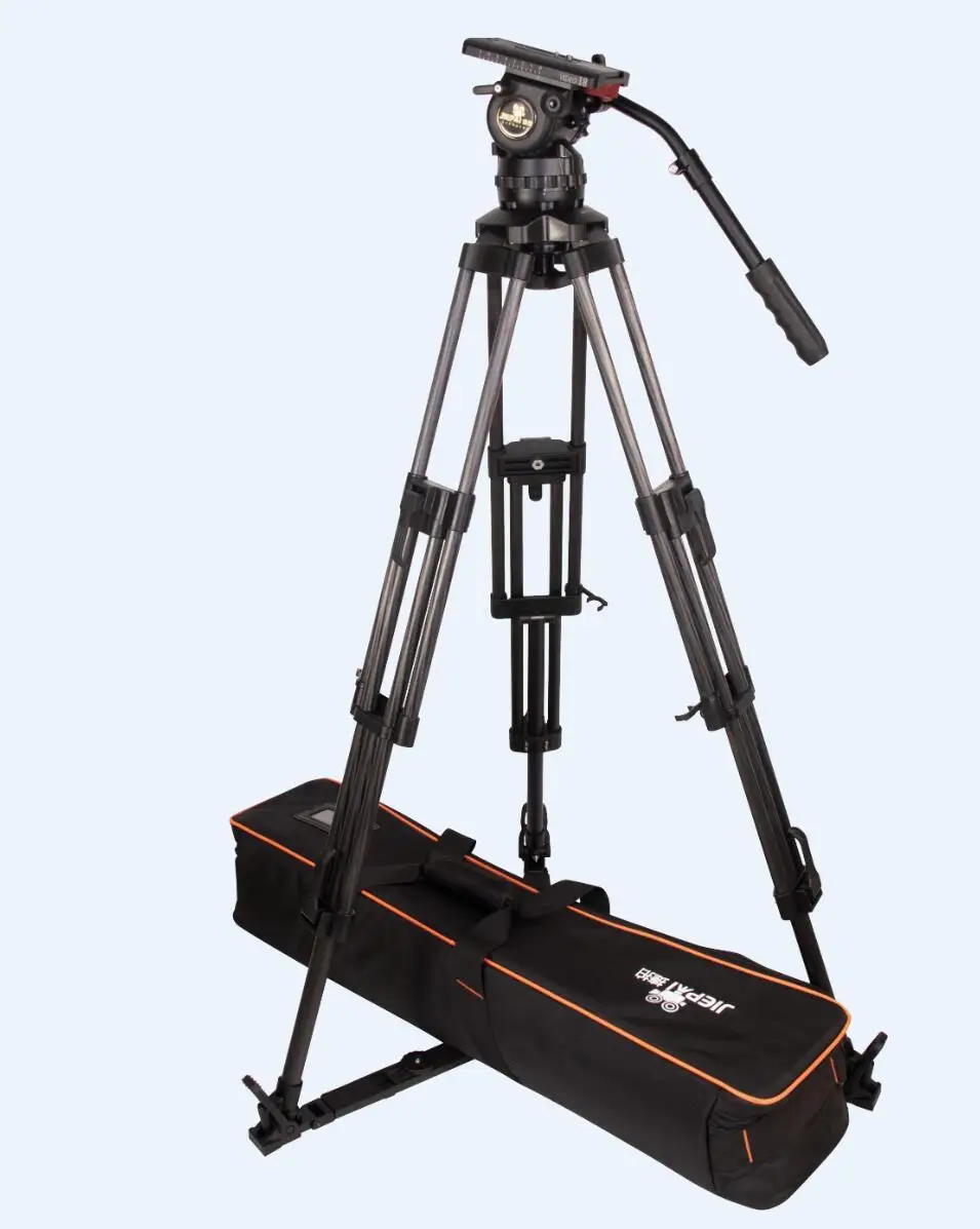 Профессиональный штатив V18T из углеродного волокна с жидкостной головкой 100 мм