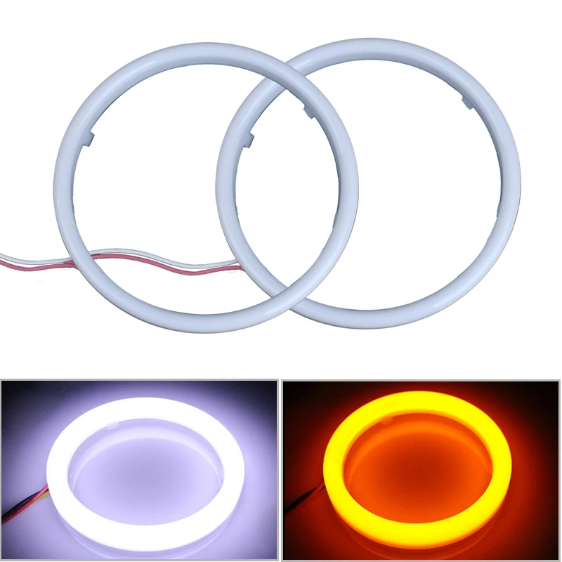 

Car Angel Eyes Led Car Headlight DRL Daytime Running Light Auto Halo Ring Led Angel Eyes 12V Day Light Turn Signal White Yellow