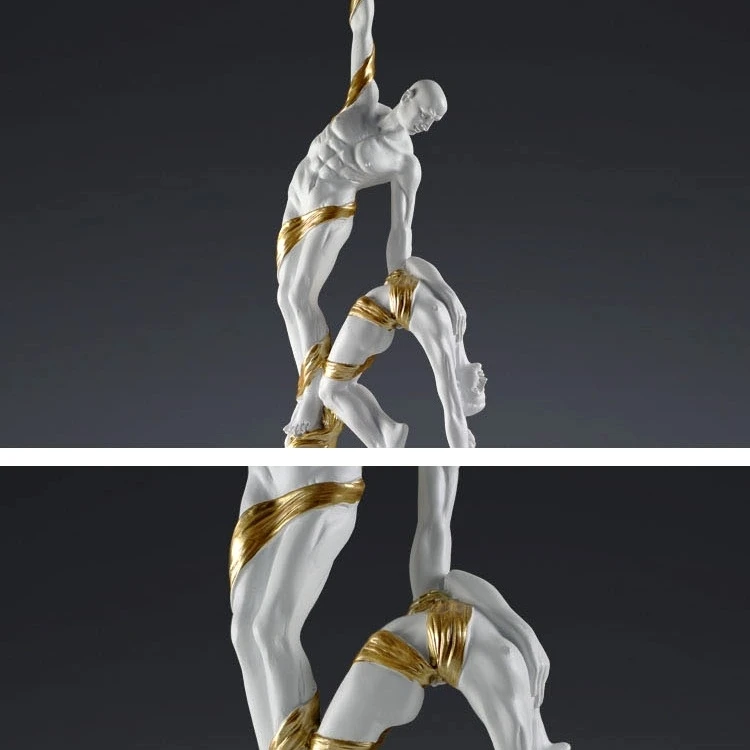 Художественная смола пара акробатиков скульптура кристальная основа для