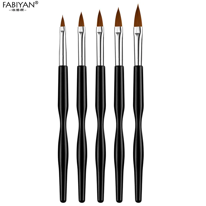 5 шт./компл. кисти для рисования акриловыми ногтями пудры УФ-геля цветами ручка