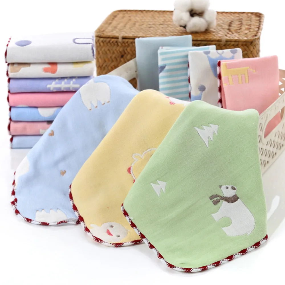 10 шт. 6 слойные квадратные полотенца для кормления Хлопковое полотенце