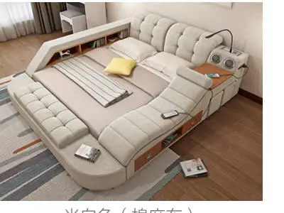 Рама для кровати из натуральной кожи современные мягкие мебель спальни кровать |