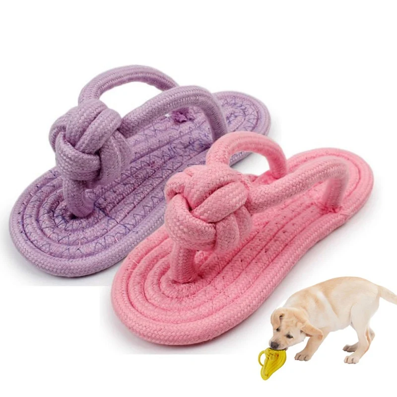SALE-2019 Dog Chew Molar Toy Durable Slipper Shape Biting Ring Bite Resistant Pet Tool Non-toxic Dogs Toothbrush | Дом и сад