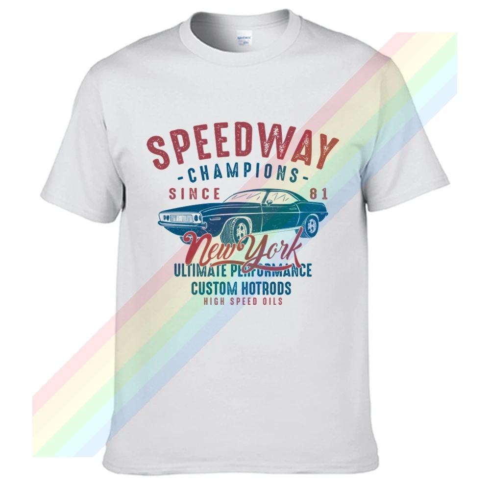 Футболка в стиле ретро с изображением автомобиля летняя черная футболка из 100%