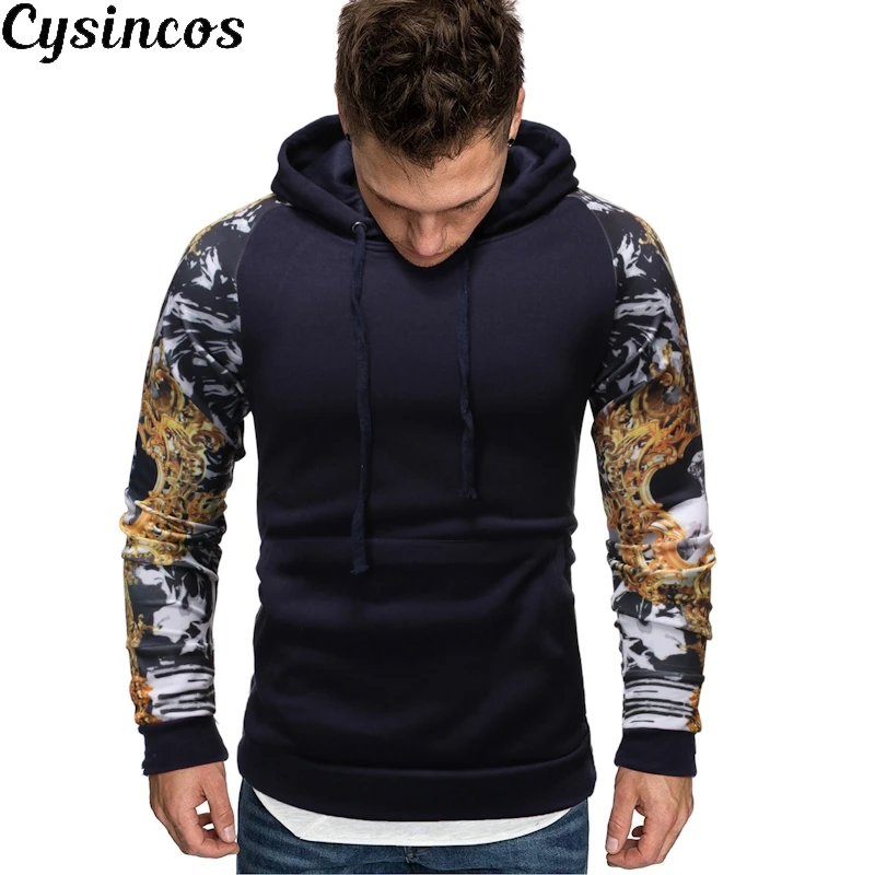 Мужская толстовка с капюшоном CYSINCOS уличная Толстовка Moletom Masculino Зимний пуловер в
