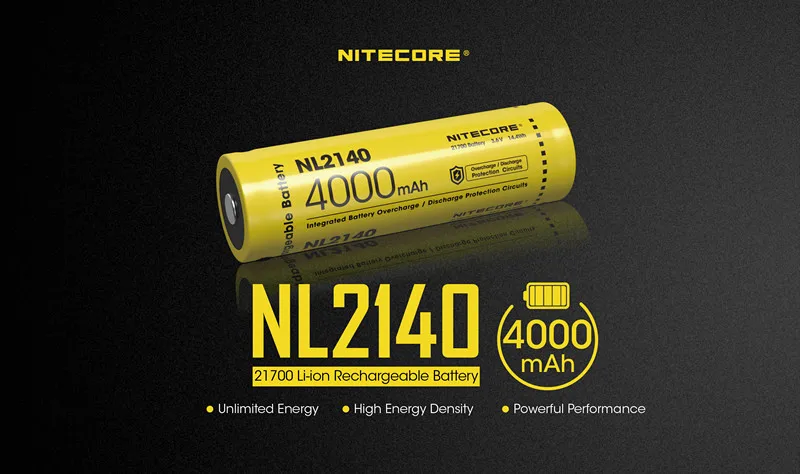 2pcs NITECORE 21700 battery 3.6V Li-ion rechargeable batery 4000mah 4500mah 5000mah NL2140 / NL2145 NL2150 protective | Электроника