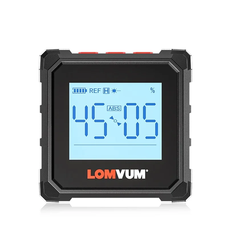

LOMUVM GR20 Mini Laser Digital Protractor USB Chargable Magnetic Base Goniometer Inclinometer 360 Tilt/Level Angle Finder