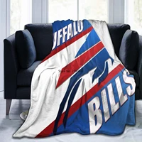 flannel fleece bed blankets lightweight cozy throw blanket for couch sofa adults kids buffalo bills logo 3d print multi sizes