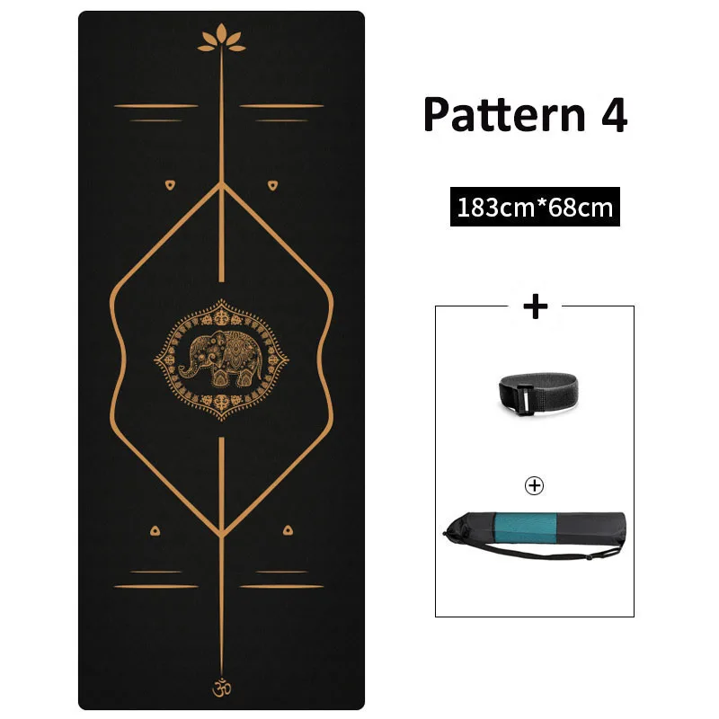 Нескользящий коврик для йоги и спорта отработки плoтный с WidenLengthening фитнес