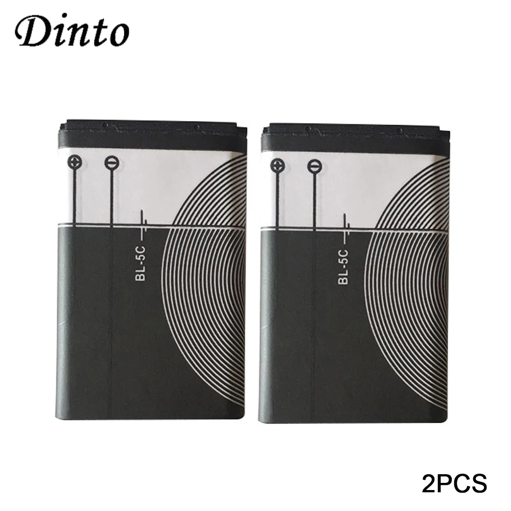 Аккумуляторы Dinto 2 шт./лот BL-5C BL5C BL 5C 1020 мАч литий-ионная аккумуляторная батарея для