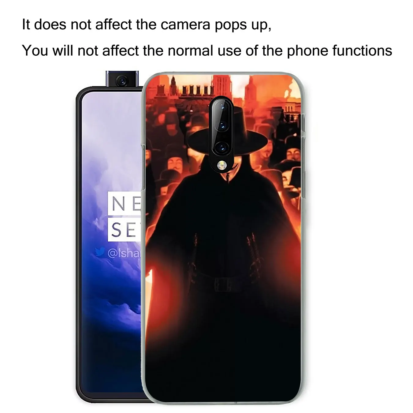 Твердый пластиковый чехол V для мобильного телефона Vendetta Oneplus 7 7T Pro 6 6t 5 5T One Plus 7Pro |
