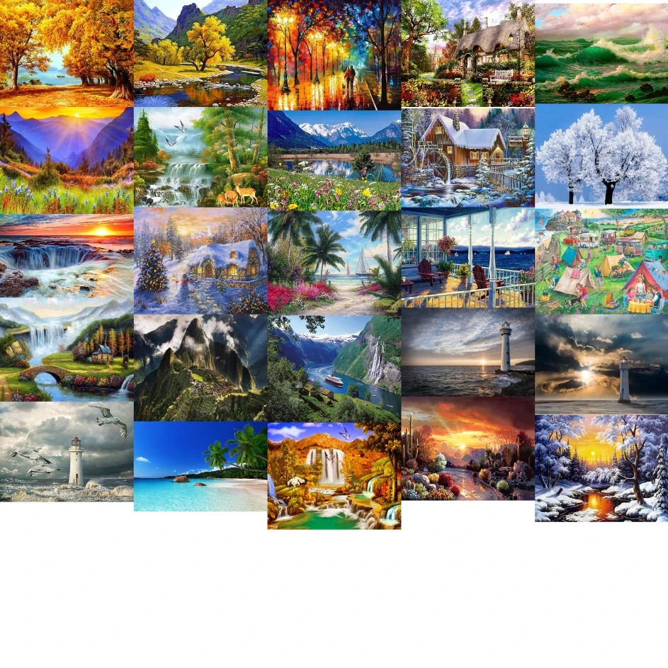 

L16143 Landscape Igloo cross stitch kit people 18ct 14ct 11ct count print canvas stitches embroidery DIY handmade needlework