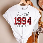Женские винтажные рубашки 1994, футболка с леопардовым принтом 1994, футболка ограниченной серии 1994, подарок на 27-й день рождения, летние футболки для отдыха