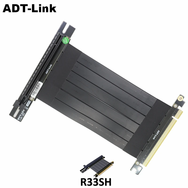 Видеокарты ADT Link с вертикальным кронштейном PCIe 3 0x16 видеокарта удлинителем slot для