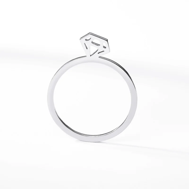 Creative Geometric Ring Stainless Steel Fine Gold Color Jewelry For Women Men Best Birthday Gift Regalos Para Mujer | Украшения и