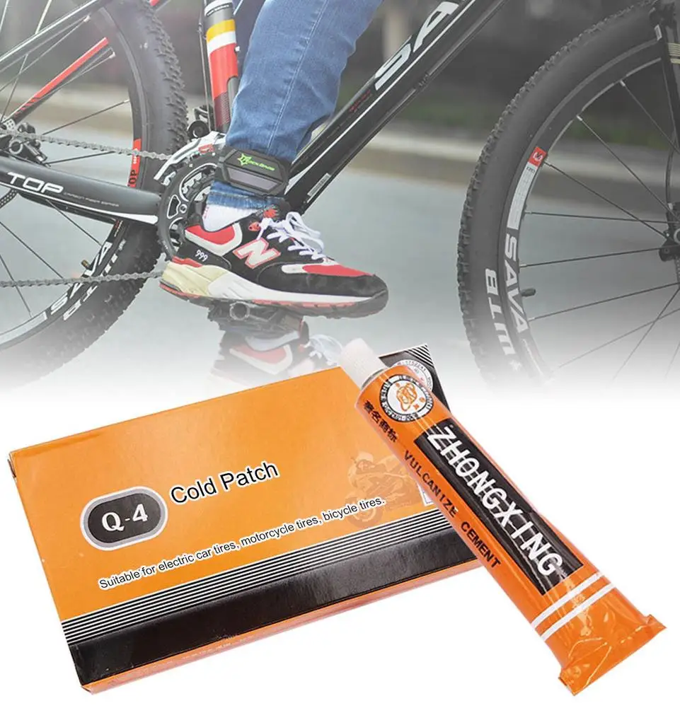 

New 48 Pcs+1 Glue High Quality Round Bicycle Bike Tire Tyre Rubber Patch Piece Cycling Puncture Repair Tools Kits