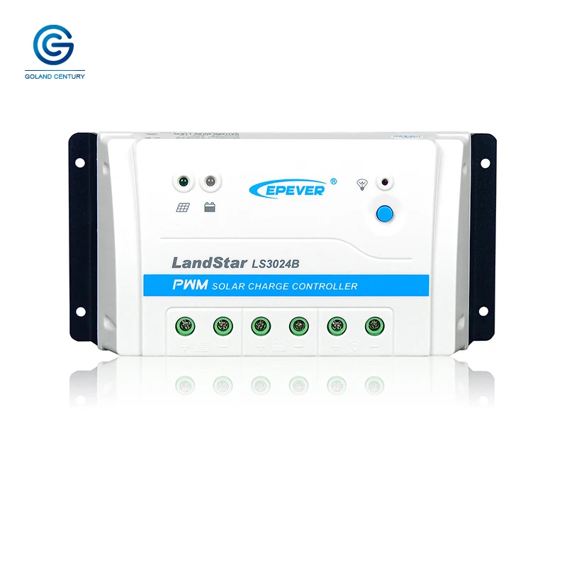 

LS3024B 30A 12V 24V Landstar Manual PWM Solar panel battery Small Charge Regulator Controller For Solar Panel System Home
