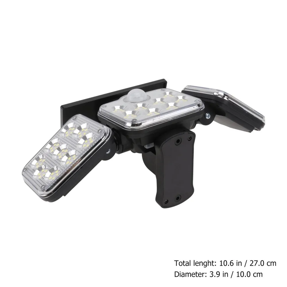 

1Pc Durable Solar Wall Lamp Intelligent Home Light Waterproof Safe Lamp Black